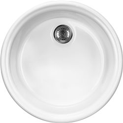 DeAnte Zcl 680N, pia de cerâmica de 1 Bowl, branco