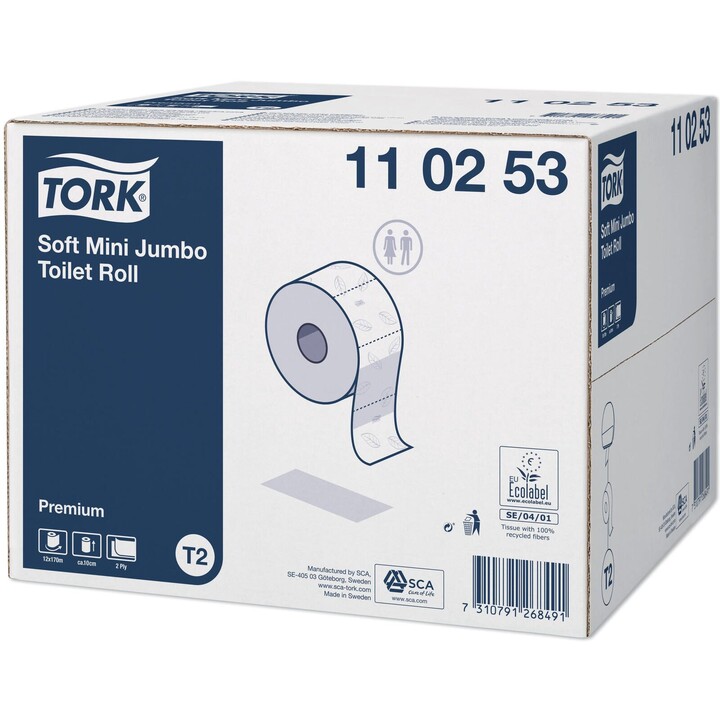 TORK Jumbo-Toilettenpapier T2 Premium Mini 2-lagig