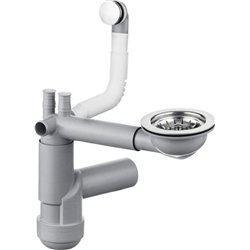 Deante Siphon for granite sink, 1 bowl, Space saver