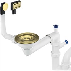 Deante Siphon for 1 granite sink sinus, Space saver