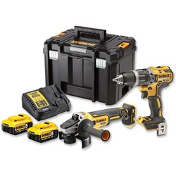 Kit combinado de 18 V Dcd796, Dcg405 + 2 baterías Dck208 de 5 Ah