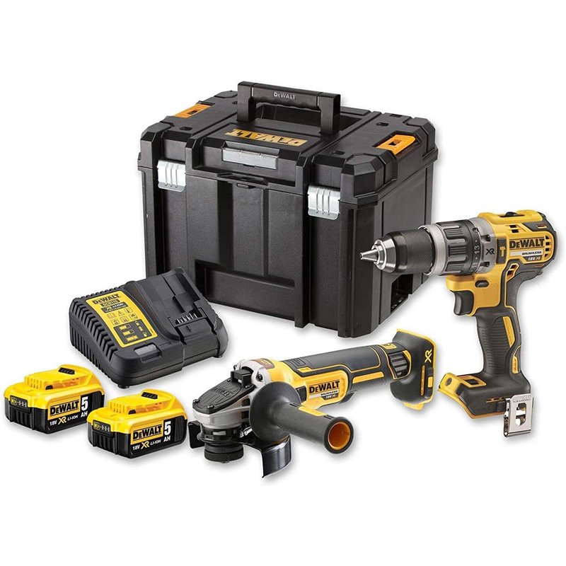 Kit combinado de 18 V Dcd796, Dcg405 + 2 baterías Dck208 de 5 Ah
