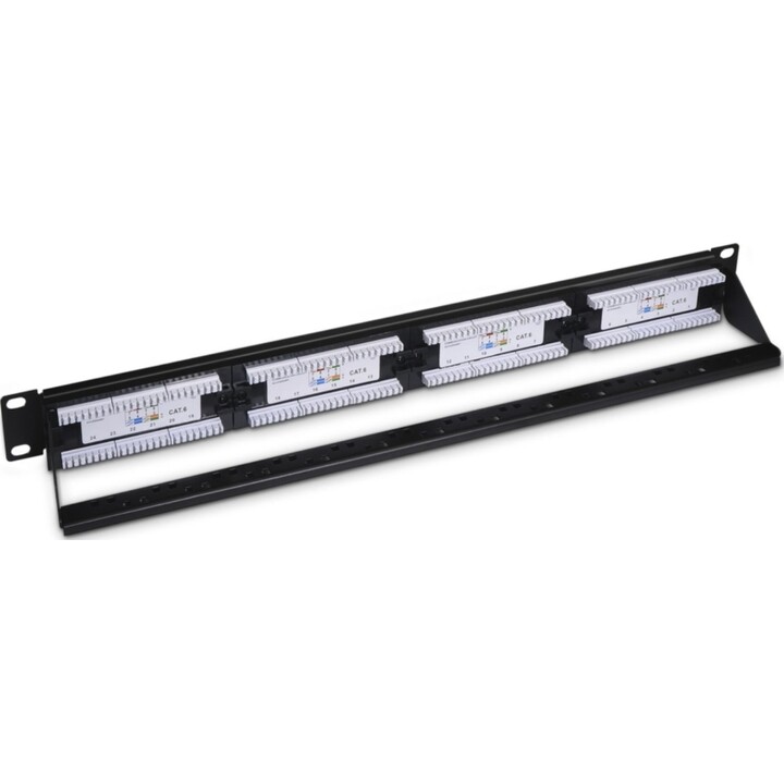 Aisens A141-0509 Patchpanel / 24 Ports / Cat.6 / 1HE Höhe / Kabelmanagement