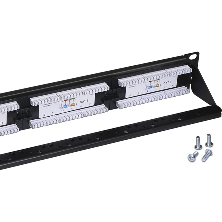 Aisens A141-0509 Patch Panel / 24 Ports / Cat.6 / 1U Height / Cable Management