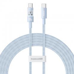 Baseus Gem Cable de carga rápida USB C a USB C 2 m 100 W Azul
