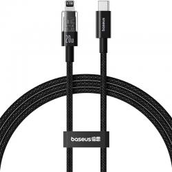 Baseus Gem Cable de carga rápida USB-C a iP 1 m 20 W Negro