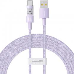 Baseus Gem Cable de carga rápida USB A a USB C 2 m 100 W Morado