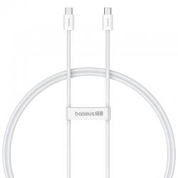 Baseus Superior Cable de datos USB C a USB C 1 m 30 W Blanco