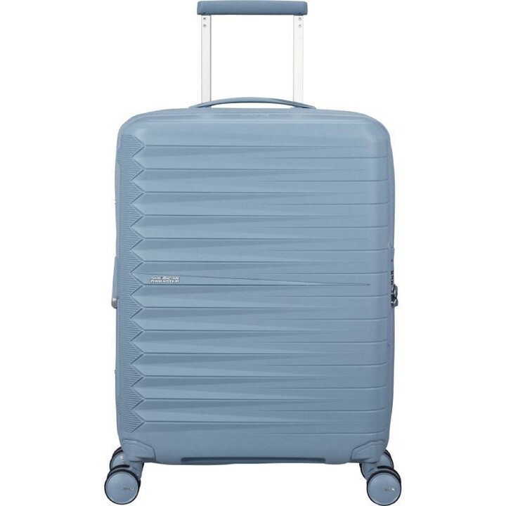 Mala de cabine expansível American Tourister FastForward Spinner 55 cm/ 55 x 40 x 23 cm/ 4 rodas/ Azul