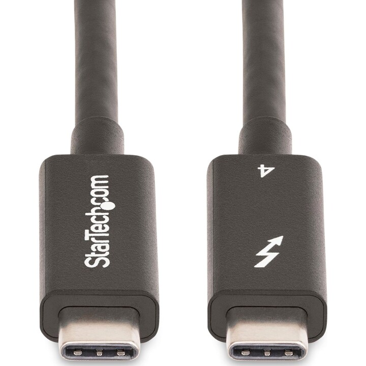 StarTech.com 6.6ft (2m) Active Thunderbolt 4 Cable, 40Gbps, 100W Power Delivery, 4K/8K Video, Intel-Certified Thunderbolt Cable 
