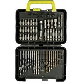 Ryobi Rak60Ddf 60-teiliges hochwertiges Bohr- und Schraubenset mit Koffer, Grün