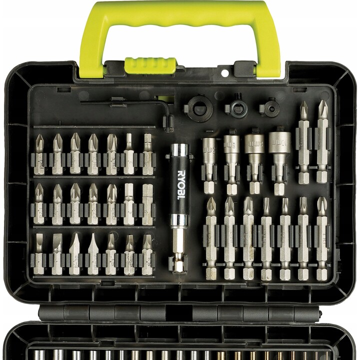 Ryobi Rak60Ddf Set di trapani e avvitatori di alta qualità da 60 pezzi con custodia, verde