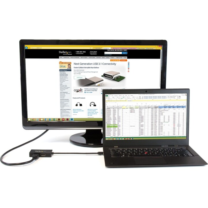 StarTech.com Travel A/V adapter: 3-in-1 Mini DisplayPort to DisplayPort DVI or HDMI converter
