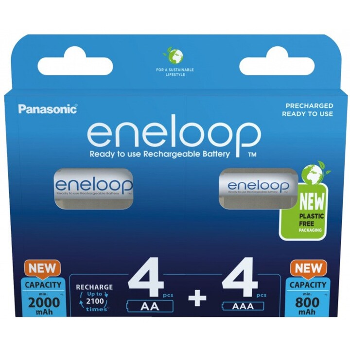 Panasonic Eneloop Coffret 4X AA 2000Mah + 4X AAA 800Mah