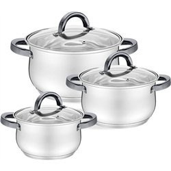 6-Piece Black Maestro Cookware Set Mr-3522-6M-Black