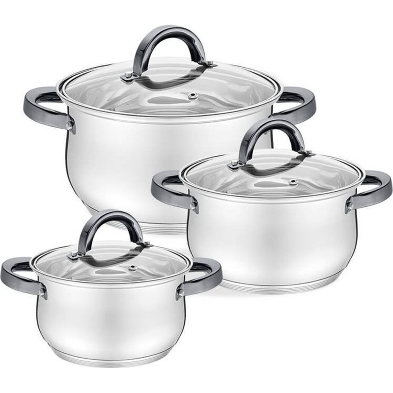 6-teiliges schwarzes Maestro-Kochgeschirrset Mr-3522-6M-Black