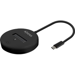 Aisens ASUC-M2D013-BK Caja externa – USB-C dock M.2 (NGFF) SATA/NVMe a USB3.1 Gen2, negra