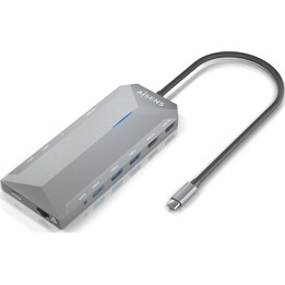 Station d accueil USB Type-C Aisens ASUC-12P005-GR/ 2xHDMI/ 3xUSB/ 2xUSB Type-C/ 1xRJ45/ 1xAudio/ 1xLecteur de carte/ 1x Jac