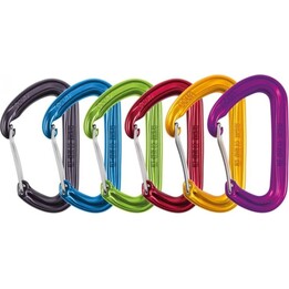 Ocun Hawk Wire Kletterkarabiner (6er-Pack) - Rot/Blau/Grün
