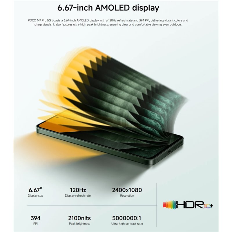 Xiaomi POCO M7 Pro 5G, 12+256GB, 120 Hz OLED Display, 5110mAh Battery, Purple