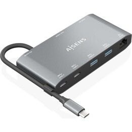 ocking USB Type-C Aisens ASUC-8P010-GR/ 1xHDMI/ 1xVGA/ 2xUSB/ 1xRJ45/ 2xUSB Type-C/ 1xUSB Type-C PD/ Gray