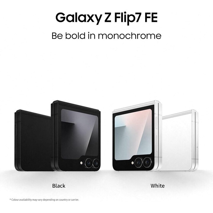 Samsung Galaxy Z Flip7 FE 5G, 8GB 128GB, AI Phone, Wide Cover Screen, 50MP Camera, Smooth Processor, White