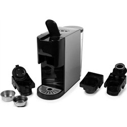 Cafetera manual Princess 01.249450.01.001, 1450 W, 0,8 L, color negro y acero inoxidable.