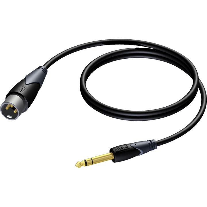 PROCAB CLA724/3 Kabel, XLR (M) auf 6,3 mm Stereo-Klinke (M) (3m)