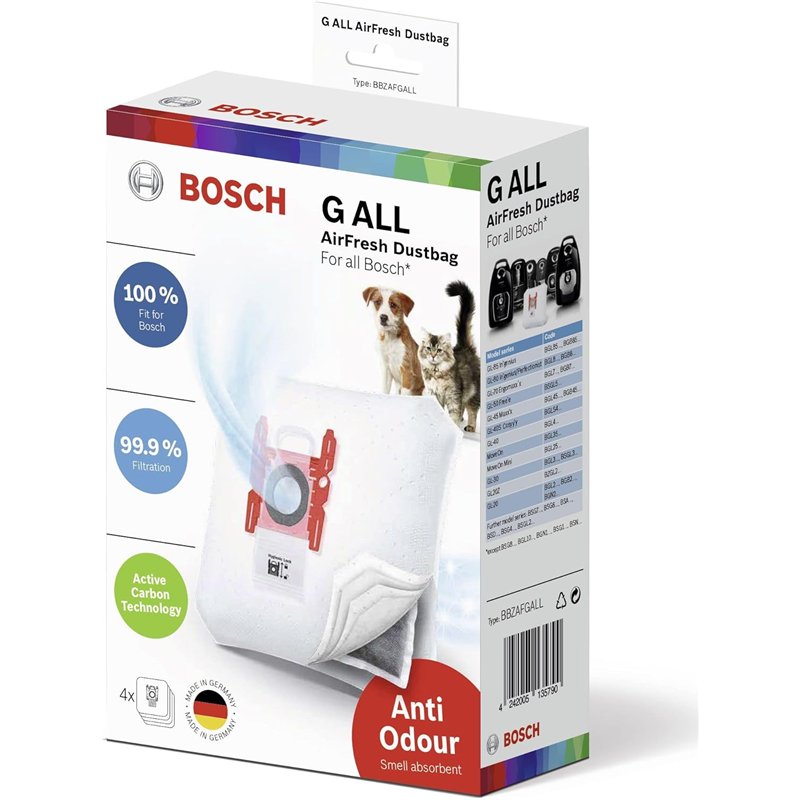 Acessórios para aspiradores Bosch - Sacos AirFresh tipo G