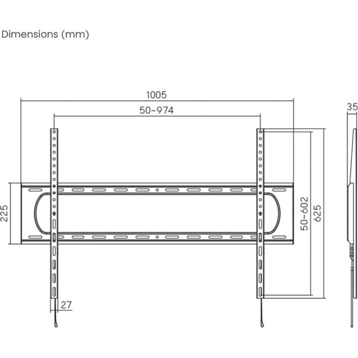Aisens WT120F-293 TV Wall Mount for 60-120 / up to 160kg