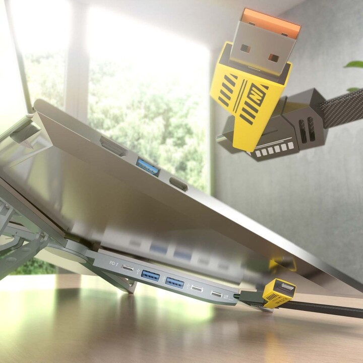 Tischständer - Docking USB Typ-C Aisens ASUC-4P021-GR/ 2xUSB/ 1xUSB Typ-C/ 1xUSB Typ-C PD/ Grau