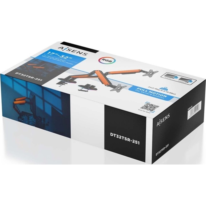 Gaming Support for 2 Monitors and TV Aisens DT32TSR-251/ up to 9kg