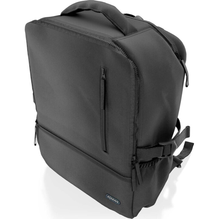 Aisens ASBG-BP086-BK, Mochila deportiva repelente al agua para portátil 15.6, negro