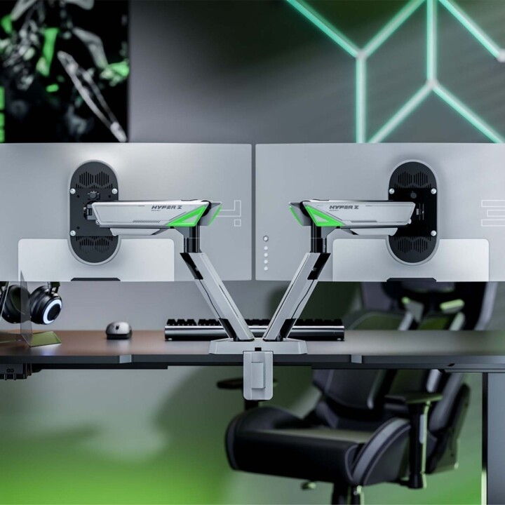 Aisens DT38TSR-345 Gaming Stand for 2 Monitors/ up to 16kg