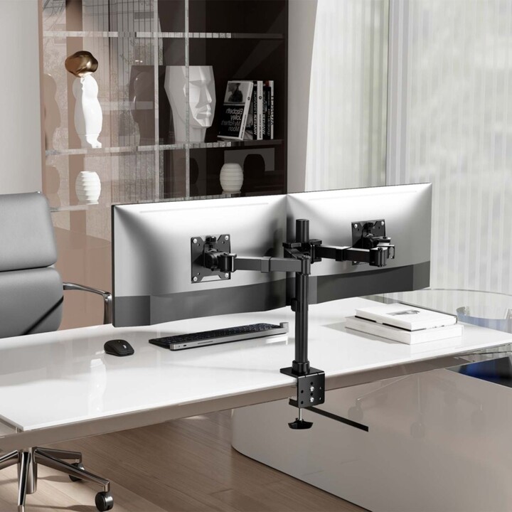 Aisens DT35TSR-359 Supporto da scrivania per doppio monitor/ girevole/ inclinabile/ fino a 20 kg