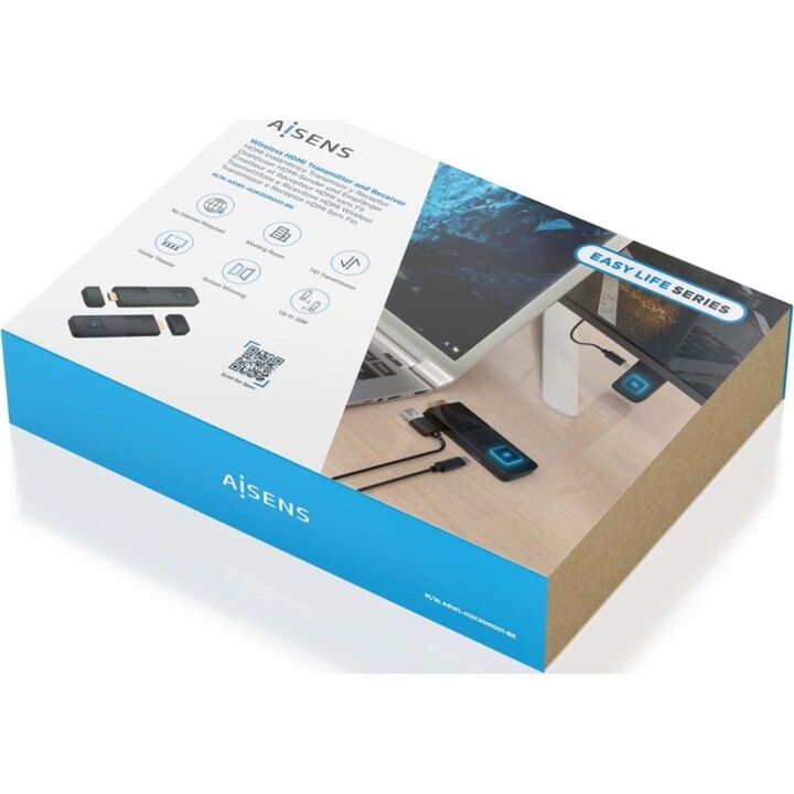 Aisens ASWL-H2K30M001-BK Adaptateur vidéo sans fil HDMI vers HDMI