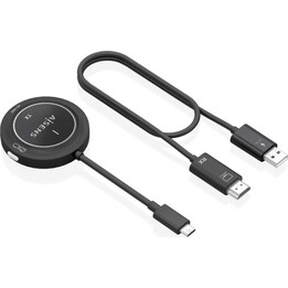 Aisens ASWL-H2KC30M004-BK, Adaptador/transmisor de vídeo USB-C a HDMI Inalámbrico 1080P 30M + USB-C 100W, negro
