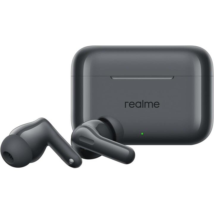 Realme Buds T200, 12,4 mm Dynamic Bass Driver, 32dB ANC, até 50 horas, cinza
