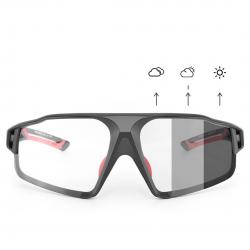 Gafas de ciclismo fotocromáticas Rockbros SP216BK UV400 negro-rojo