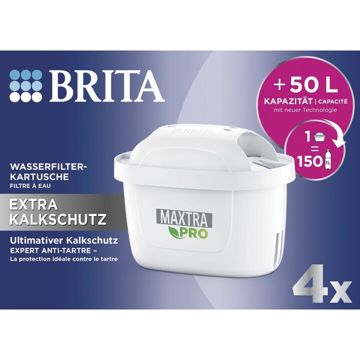 Confezione da 4 cartucce filtro acqua Brita Maxtra Pro