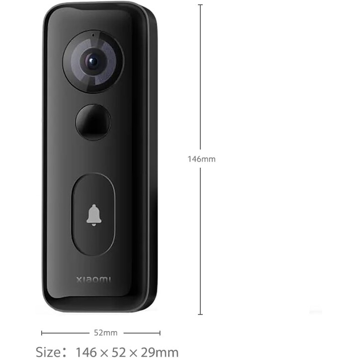 Xiaomi Smart Doorbell 3S Campanello Intelligente con Fotocamera 2K Nero