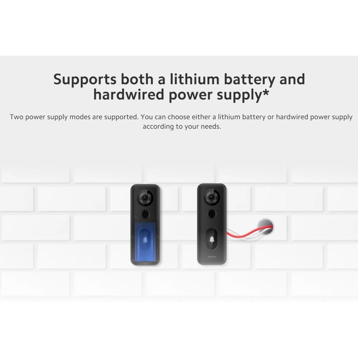 Xiaomi Smart Doorbell 3S Sonnette intelligente avec caméra 2K Noir