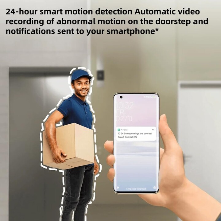 Xiaomi Smart Doorbell 3S Sonnette intelligente avec caméra 2K Noir
