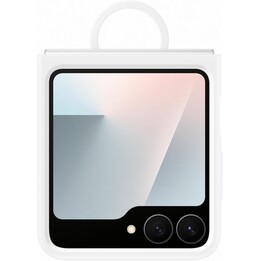 Funda de silicona con anillo para Samsung F766 Z Flip 7 FE, color blanco, EF-PF741TW