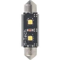 M-TECH Kit 2 Bombillas de coche Led Blanco Plafon 36Mm 12V C5W/C10W
