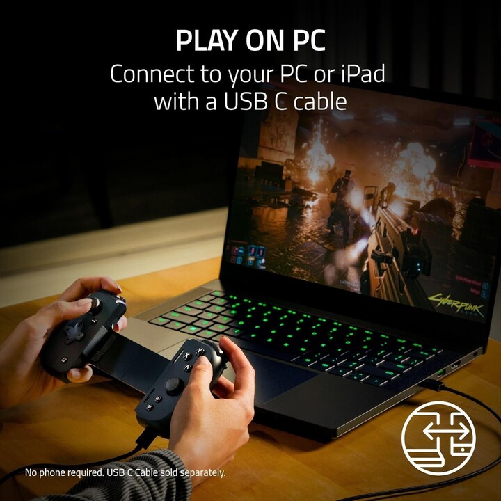 Razer Kishi V2 Usb Gamepad Android, Pc Nero