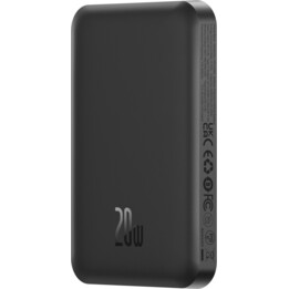 Mini power bank Baseus 5000 mAh, compatível com MagSafe, Preto