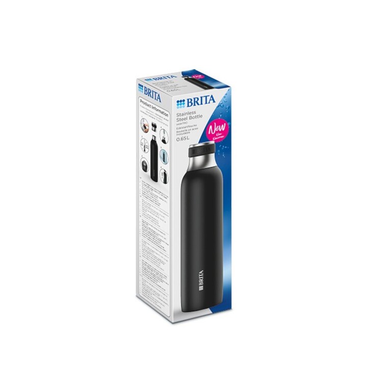 Brita sodaTRIO Flasche (0,65 l; schwarz)