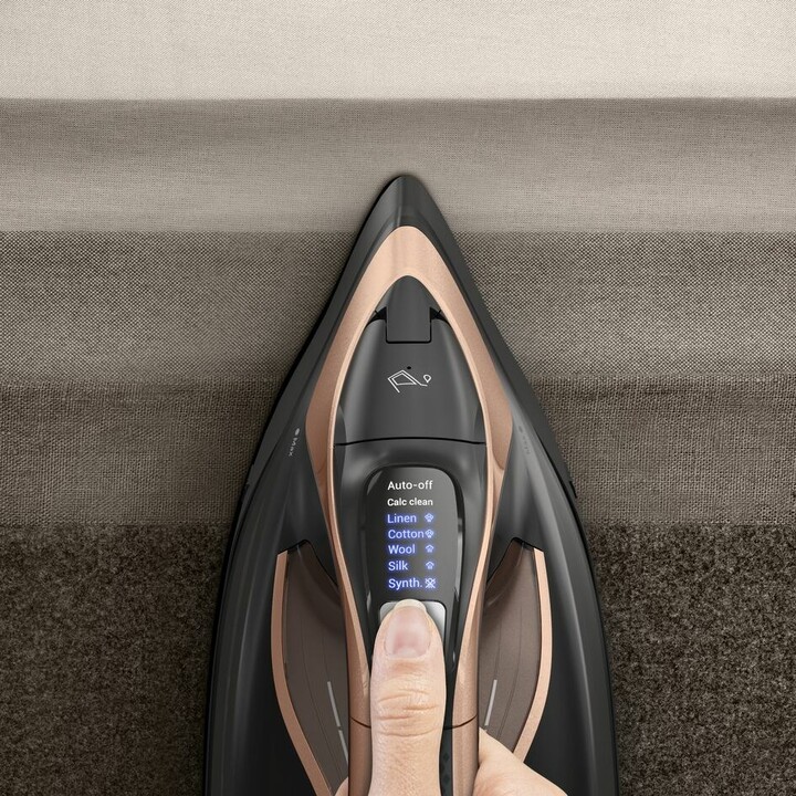 Tefal Ultimate Power Pro FV9E50 Plancha vapor-seco Durilium AirGlide Autoclean soleplate 3200 W Negro, Cobre