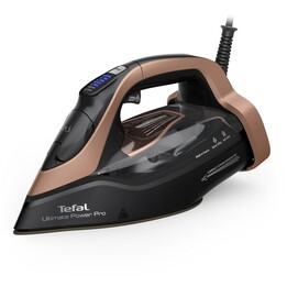 Tefal Ultimate Power Pro FV9E50 Steam-dry iron Durilium AirGlide Autoclean soleplate 3200 W Black, Copper
